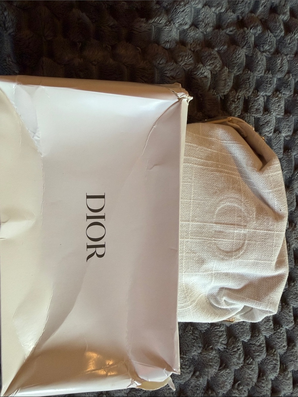 Dior Beige Canvas Tote with Subtle Logo